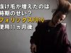 抜け毛が増えたのは時期のせい？ フォリックスFR10使用11ヵ月後